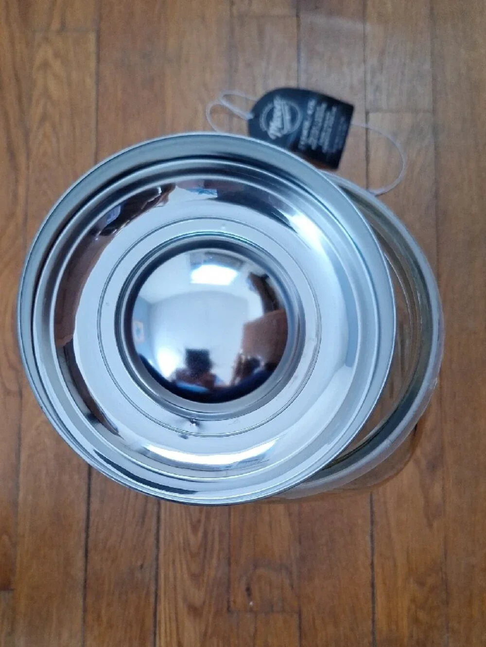 Mason Clear Glass Storage Jar with Silver Metal Lid